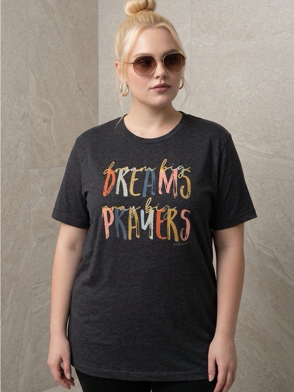 Charcoal Graphic Tee - Dreams & Prayers